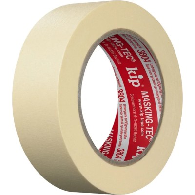 KIP Beige Crepe Paper Masking Tape 36mm x 50m Natural Rubber Adhesive 0.14mm Thickness 3804-36 220649