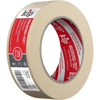 KIP Beige Paper Backed Masking Tape 36mm x 50m Natural Rubber Adhesive 0.13mm Thickness 205-35 221609