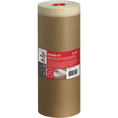KIP Beige Masking Tape 300mm x 25m Natural Rubber Adhesive Paper Backing 0.16mm Thickness Model 234-29 221642