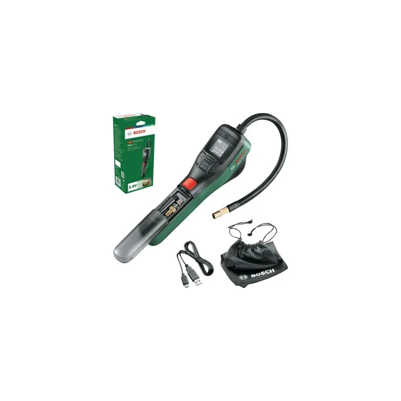 Bosch Cordless Tyre Inflator 9.44 in Air Inlet BSP, 10.3 Bar, 287mm Length, Model 0603947000