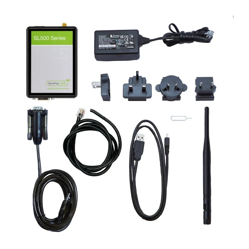 Siretta RJ12, RS232 2G, 4G Modem Starter Kit, 300kbps, Nominal Supply 5V-42V, LTE Cat M / NB IoT SL500-LTEM (GL) STARTER KIT