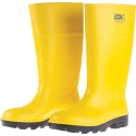 Pollyboot Yellow Steel Toe Capped Unisex Safety Boots Size UK 6 EU 39, Slip Resistant, Penetration Resistant, Oil PO-39