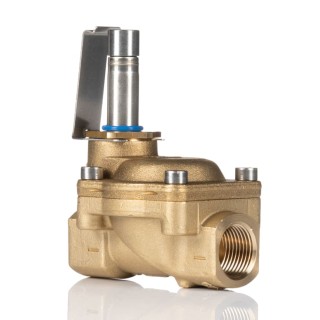 Buschjost Solenoid Pilot Valve 3/8 in Push-in Port, Brass Body, NC Valve Function, 16 bar Max Operating 8240100.9100.00000