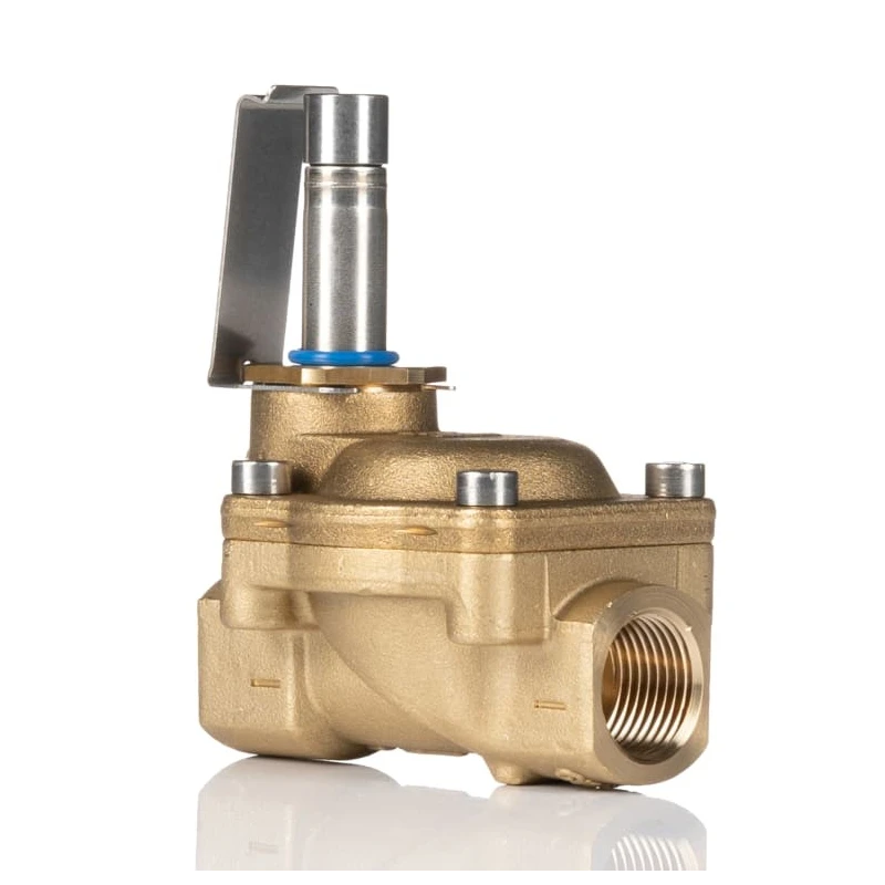 Buschjost Solenoid Pilot Valve 3/8 in Push-in Port, Brass Body, NC Valve Function, 16 bar Max Operating 8240100.9100.00000