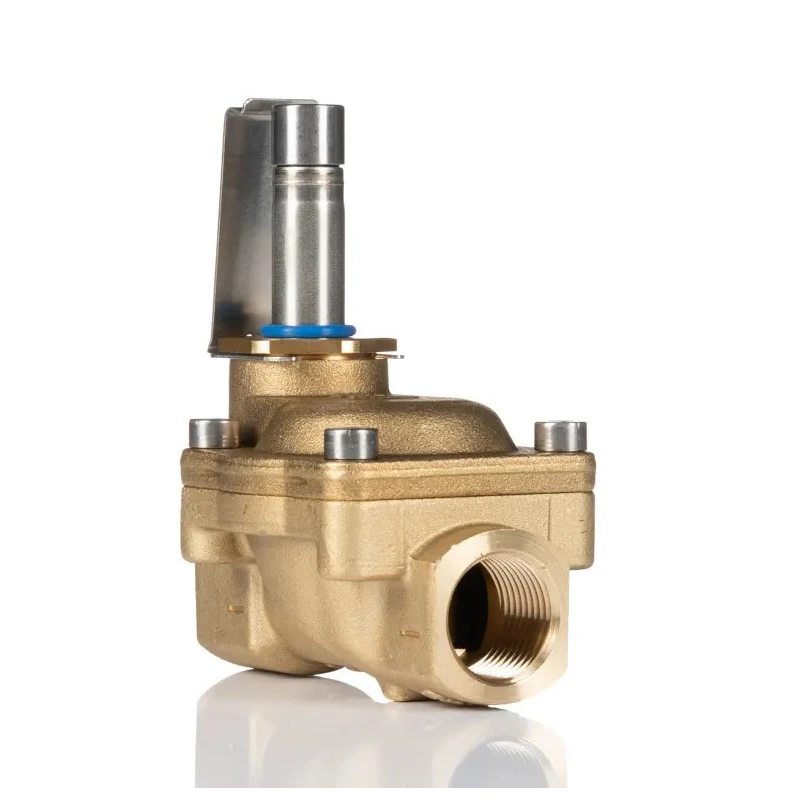 Buschjost Solenoid Pilot Valve 3/8 in Push-in Port, Brass Body, NC Valve Function, 16 bar Max Operating 8240100.9100.00000