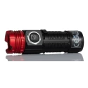 RS PRO Rechargeable Aluminium LED Torch Black Red 600 lm USB Rechargeable 74 mm 219-8130