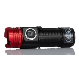RS PRO Rechargeable Aluminium LED Torch Black Red 600 lm USB Rechargeable 74 mm 219-8130