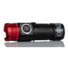 RS PRO Rechargeable Aluminium LED Torch Black Red 600 lm USB Rechargeable 74 mm 219-8130