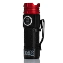 RS PRO Rechargeable Aluminium LED Torch Black Red 600 lm USB Rechargeable 74 mm 219-8130