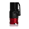 RS PRO Rechargeable Aluminium LED Torch Black Red 600 lm USB Rechargeable 74 mm 219-8130