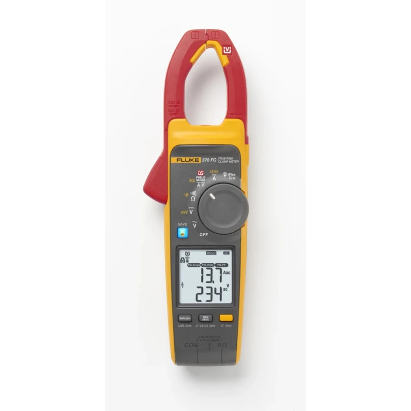 Fluke 378 FC AC/DC True RMS Clamp Meter 999.9 A DC 2500 A AC 1000 V DC 1000 V AC CAT III 1000V CAT IV 600V FLUKE-378 FC/E