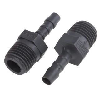 RS PRO Nylon Straight Hose Connector 5 mm ID Male BSP Threaded 1/4 in Connection 795-095