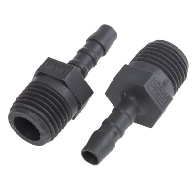 RS PRO Nylon Straight Hose Connector 5 mm ID Male BSP Threaded 1/4 in Connection 795-095