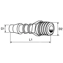 RS PRO Nylon Straight Hose Connector 5 mm ID Male BSP Threaded 1/4 in Connection 795-095