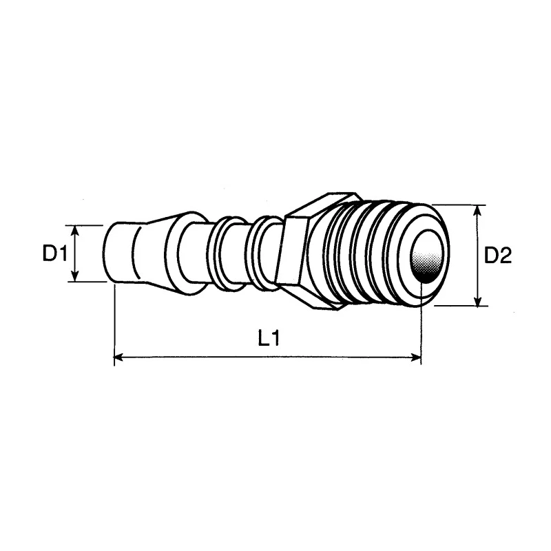 RS PRO Nylon Straight Hose Connector 5 mm ID Male BSP Threaded 1/4 in Connection 795-095