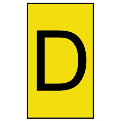 HellermannTyton Ovalgrip Pre-Printed Slide-On Cable Marker Black on Yellow, 2.5 mm to 6 mm Cable Diameter 901-10455
