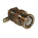 Amphenol RF 50 Ω Bulkhead Mount Male BNC Coaxial Connector Straight Body Solder Cup 112420