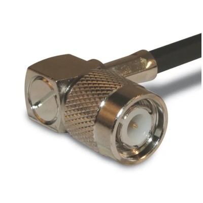 Amphenol RF 122140 Series Coaxial Connector Cable Male TNC, 50 Ω, Right Angle Body Crimp 122140