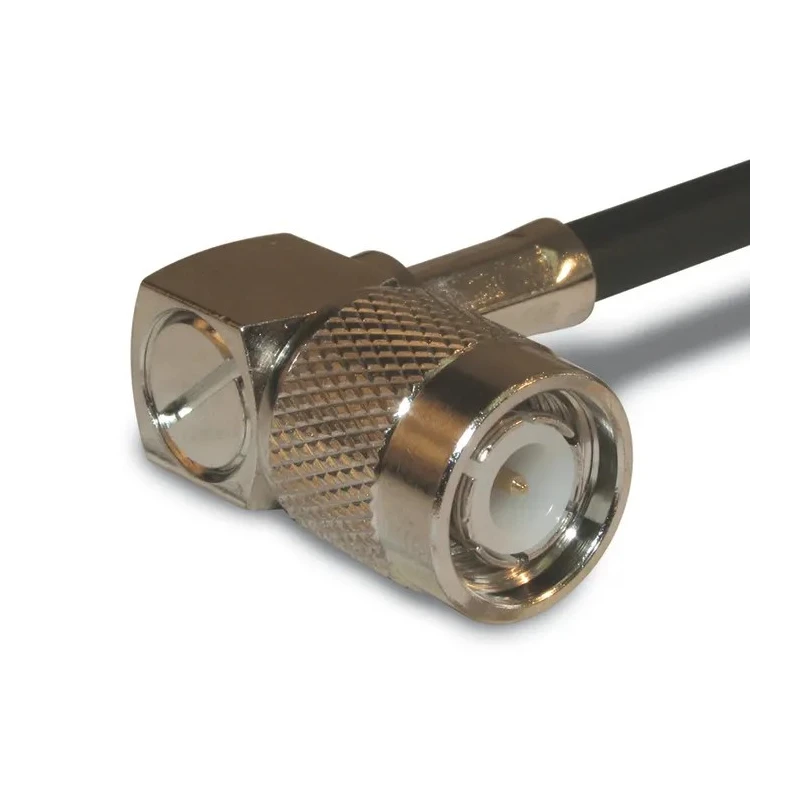 Amphenol RF 122140 Series Coaxial Connector Cable Male TNC, 50 Ω, Right Angle Body Crimp 122140