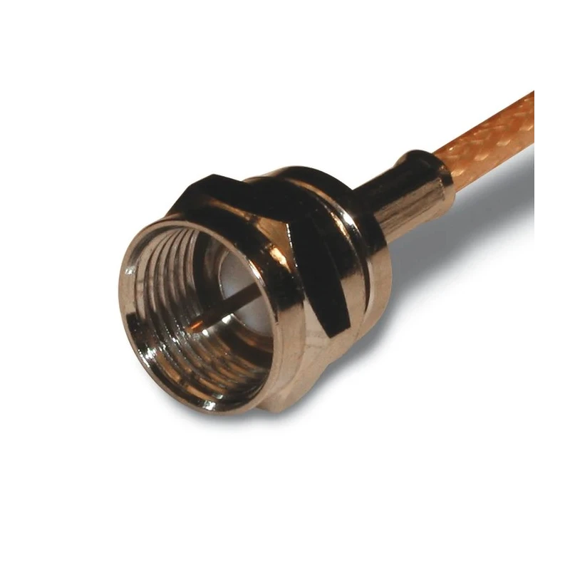 Amphenol RF 222113 Series Coaxial Connector Cable Male F Connector 75Ω Straight Body Crimp 222113