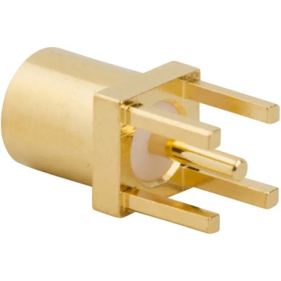 Amphenol RF 262104 Series Coaxial Connector PCB Female MCX 50 Ω Straight Body Through Hole 262104