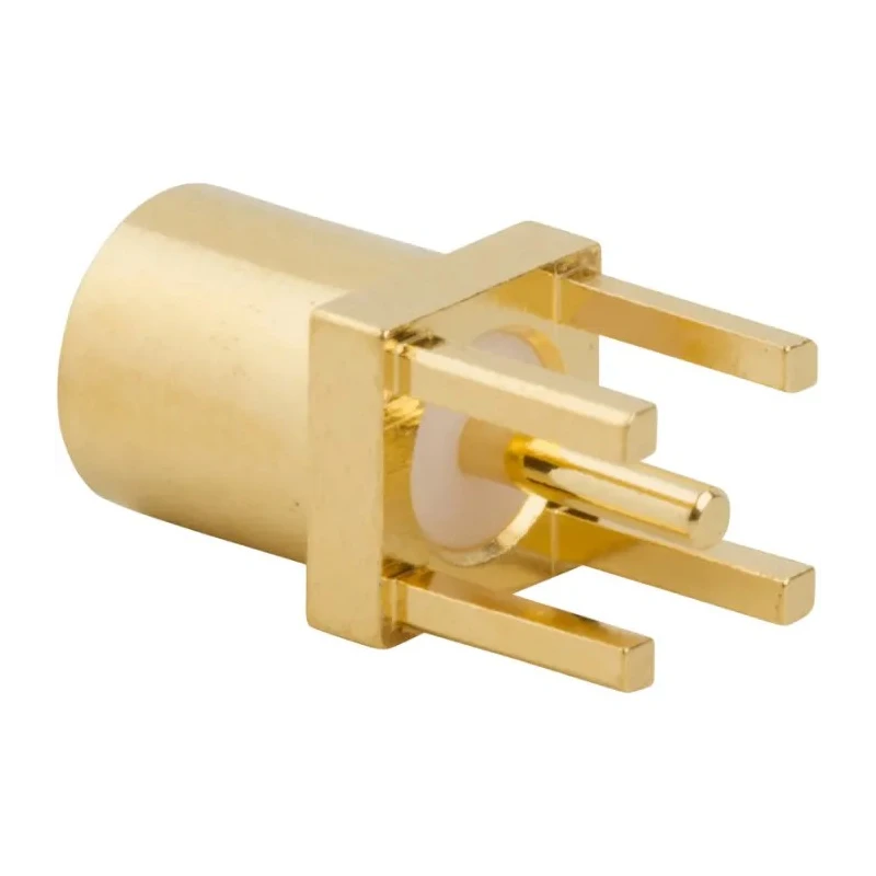 Amphenol RF 262104 Series Coaxial Connector PCB Female MCX 50 Ω Straight Body Through Hole 262104