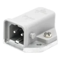 Hirschmann Surface Mount Mains Connector 2P+PE 16A 250V Polyamide Grey IP20 ST 