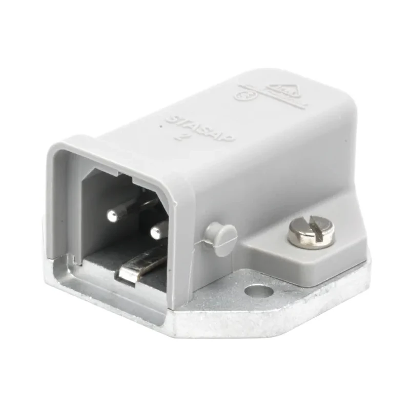 Hirschmann Surface Mount Mains Connector 2P+PE 16A 250V Polyamide Grey IP20 ST 