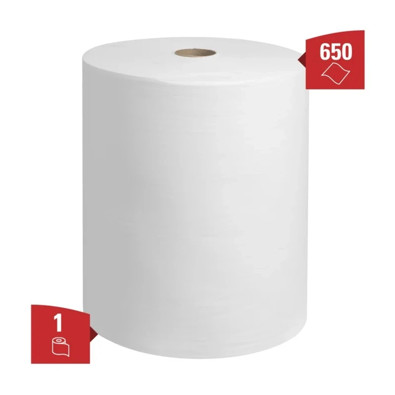 WYPALL X60 General Clean Multi-task Cleaning Cloths White Dry Use Roll 650 Per 8349