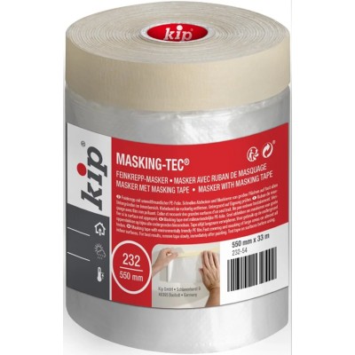 KIP Beige Film Drop Cloths Masking Tape 550mm x 33m 0.14mm Thickness 232-54 223509