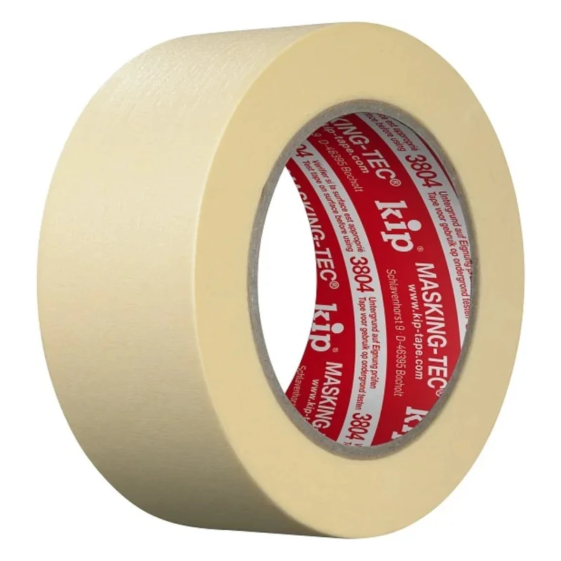 KIP Masking Tape Beige Crepe Paper Backing 48mm Width x 50m Length Natural Rubber Adhesive 0.14mm Thickness 3804-48 222778