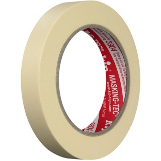 KIP White Crepe Paper Masking Tape 18mm x 50m Natural Rubber Adhesive 3804-18 222770