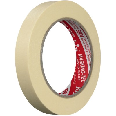 KIP White Crepe Paper Masking Tape 18mm x 50m Natural Rubber Adhesive 3804-18 222770