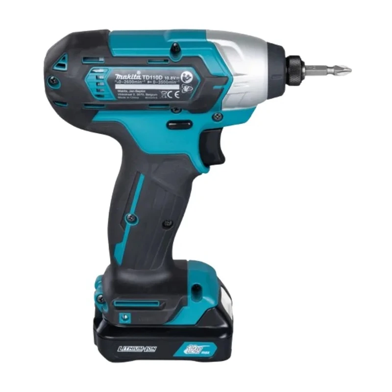 Makita Cordless Impact Driver 12V Brushless Motor 110Nm Torque Type G British 3-Pin Plug TD110DWAE