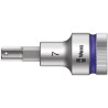 Wera 7 mm Hexagon Socket with 1/2 in Drive, Chrome Vanadium Steel, 21.5mm Overall Length 05003823001