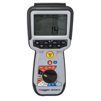 Megger Insulation Tester Digital 50 V Min, 500 V Max, 200 GΩ CAT IV MIT481
