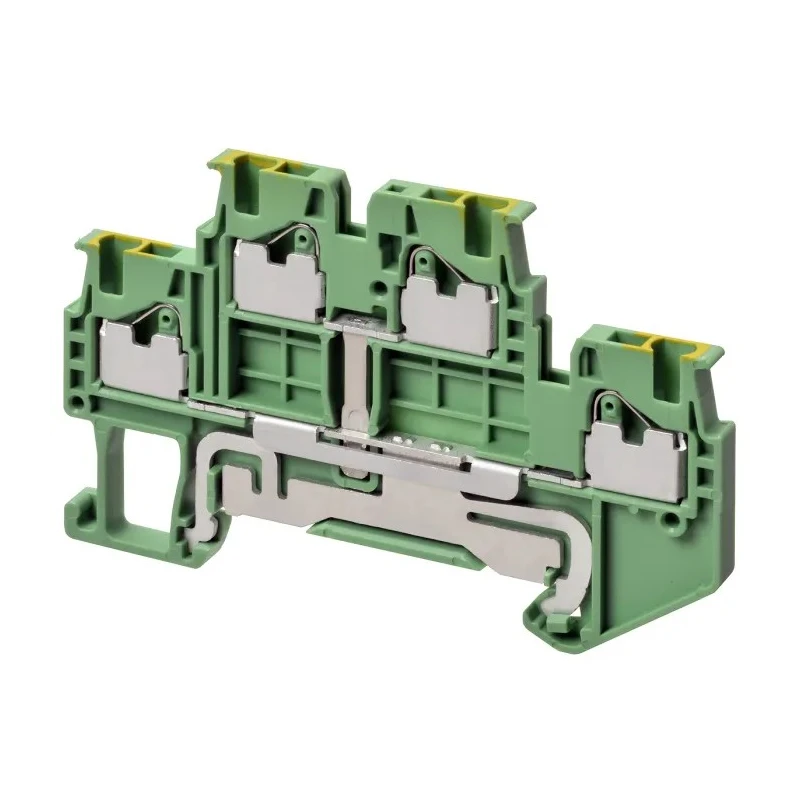 Omron XW5G Series Non-Fuse DIN Rail Terminal, Grey, 1.5mm² Cable CSA, 2-Level, Push-in Termination XW5G-P1.5-1.1-2