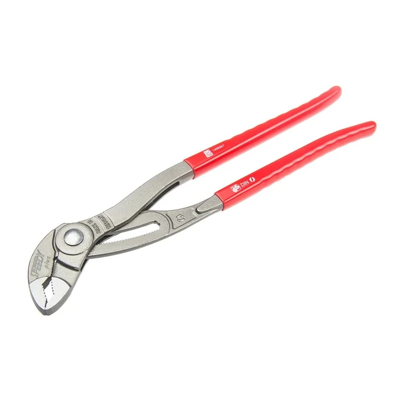 RS PRO 2-Piece Water Pump Plier Curved Chrome Finish Alloy Steel Handle Standard 300mm Overall 3 Positions 136-6987