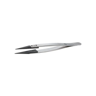ideal-tek 130mm Polyetheretherketone Stainless Steel Straight Fine Pointed ESD Safe Tweezer 3CPR.SA.1