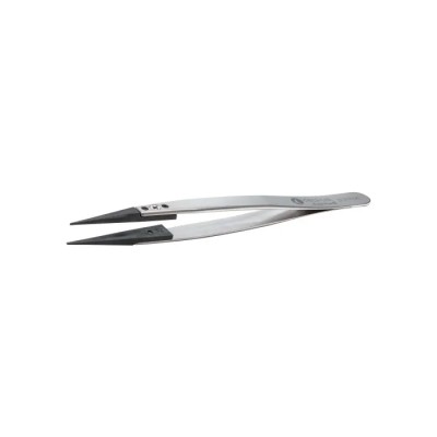 ideal-tek 130mm Polyetheretherketone Stainless Steel Straight Fine Pointed ESD Safe Tweezer 3CPR.SA.1
