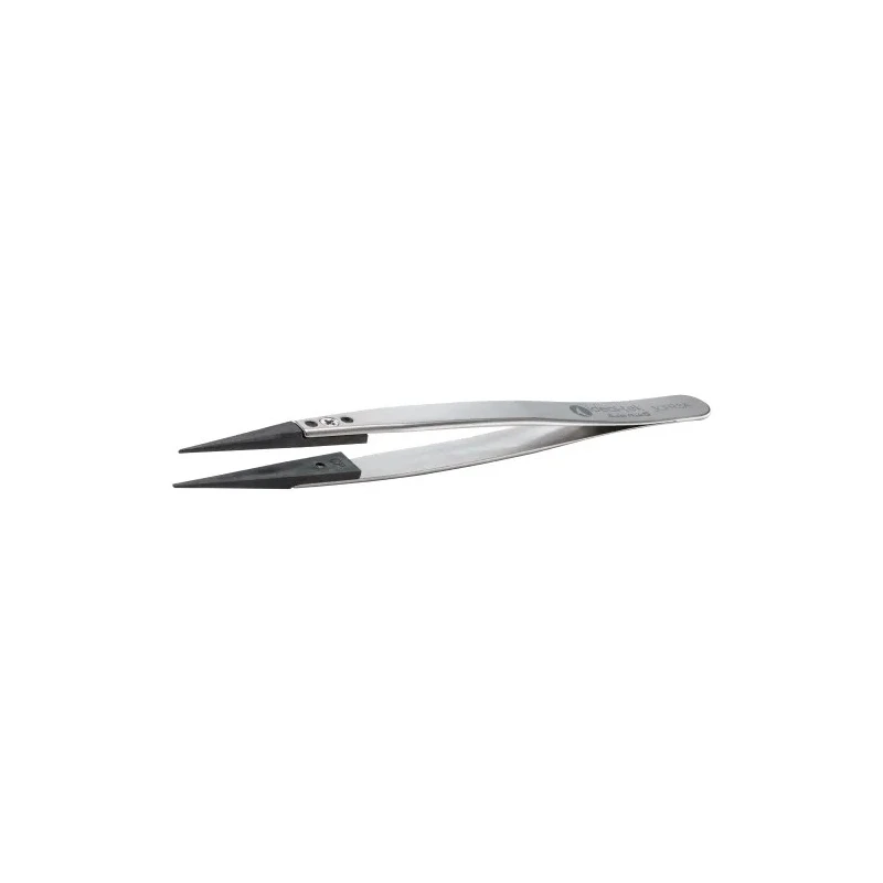 ideal-tek 130mm Polyetheretherketone Stainless Steel Straight Fine Pointed ESD Safe Tweezer 3CPR.SA.1