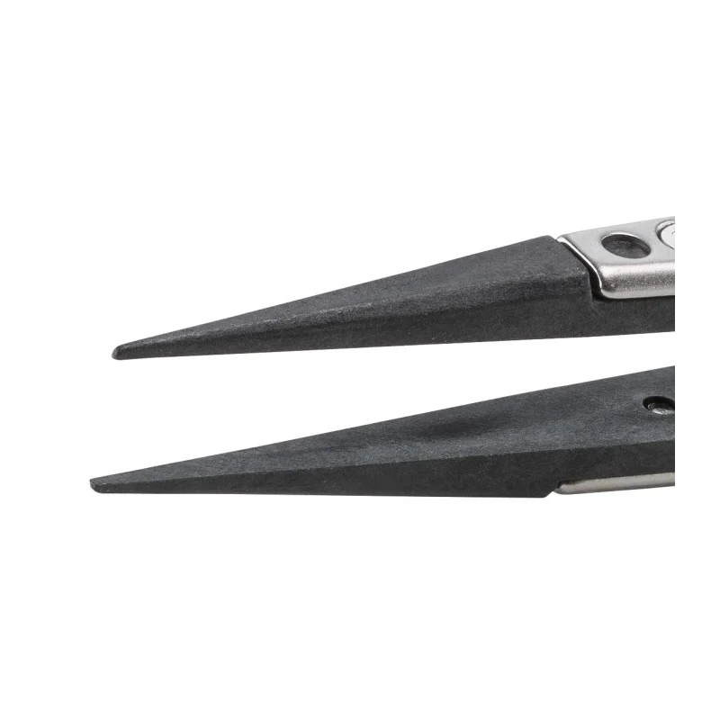 ideal-tek 130mm Polyetheretherketone Stainless Steel Straight Fine Pointed ESD Safe Tweezer 3CPR.SA.1
