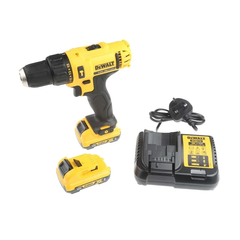 DeWALT XR 12 V 180 W Brushless Cordless Combi Drill Driver with 10 mm Keyless Chuck DCD716D2-GB