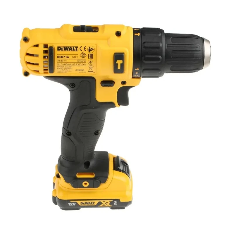 DeWALT XR 12 V 180 W Brushless Cordless Combi Drill Driver with 10 mm Keyless Chuck DCD716D2-GB