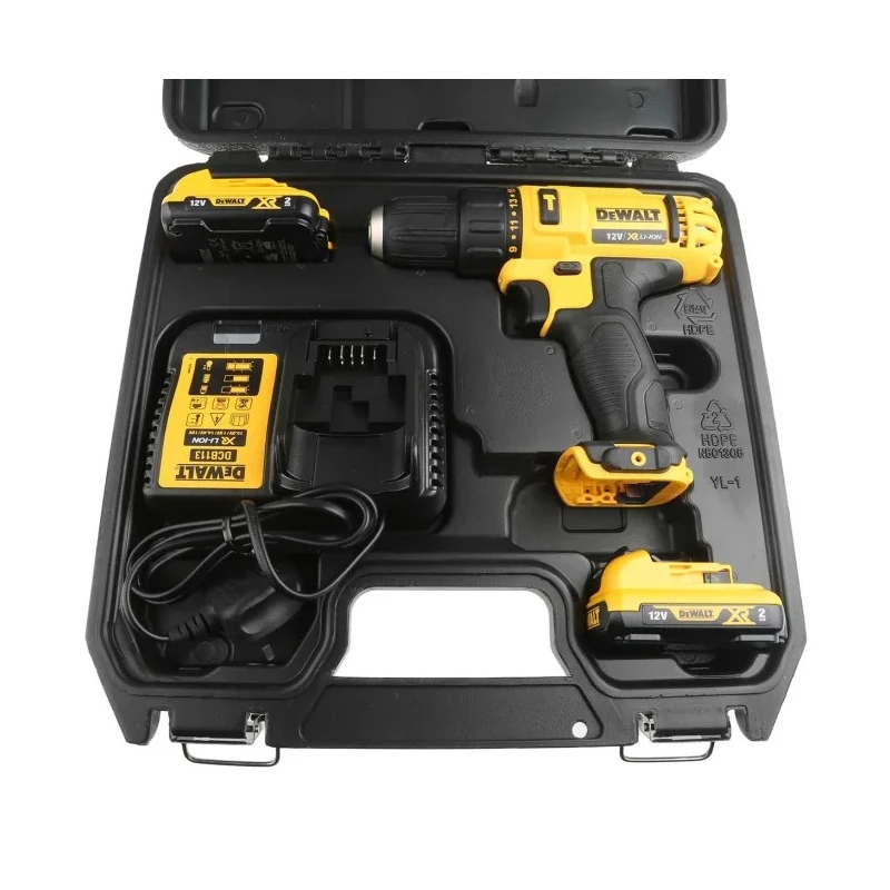 DeWALT XR 12 V 180 W Brushless Cordless Combi Drill Driver with 10 mm Keyless Chuck DCD716D2-GB
