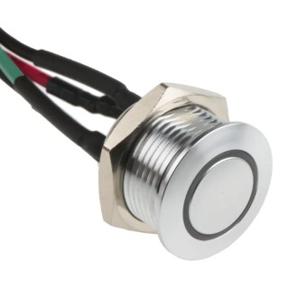 RS PRO Illuminated Momentary Push Button Switch, Panel Mount, 16 mm Cutout, SPST, Yellow LED, IP67, 36 V dc 175-8590