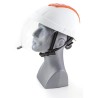 Skytec White Adjustable Safety Helmet with Integrated Eye Shield and Crashbox Impact Absorption System 22EMA1103100