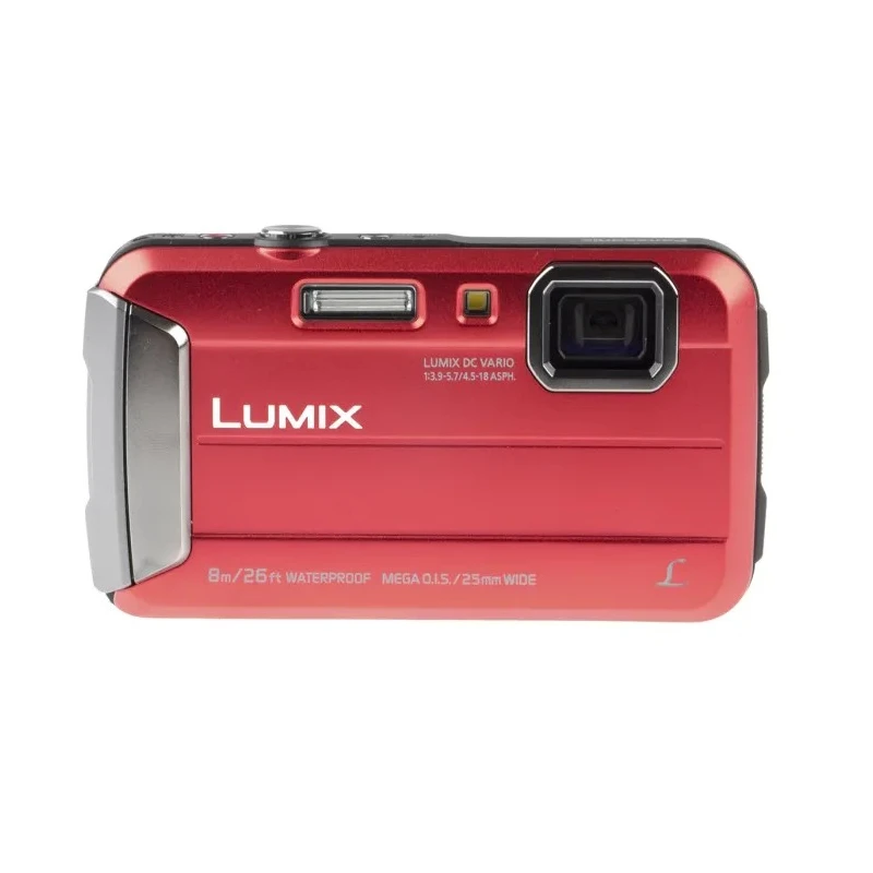 Panasonic Digital Camera Red Color 16.1 MP 4X Optical Zoom 2.7 inch LCD Waterproof IPX8 Shockproof FT30