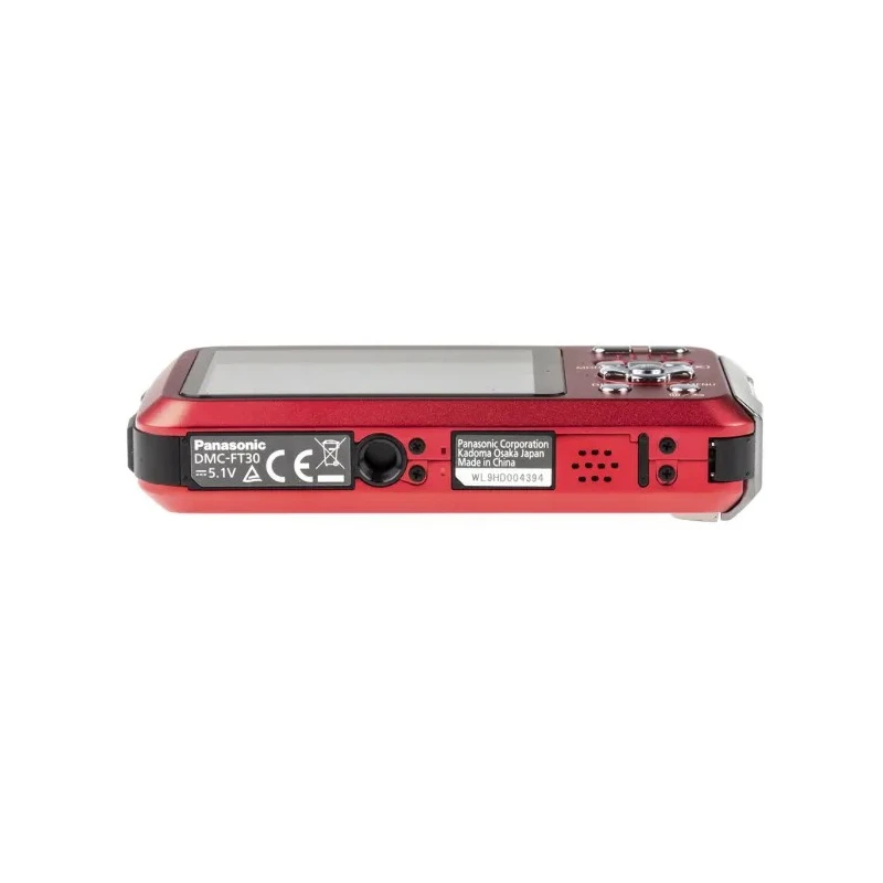 Panasonic Digital Camera Red Color 16.1 MP 4X Optical Zoom 2.7 inch LCD Waterproof IPX8 Shockproof FT30