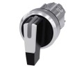 Siemens SIRIUS ACT 3SU10 Series 3 Position Illuminated Selector Switch Head, 22 mm Cutout, Black Handle 3SU1052-2CL60-0AA0
